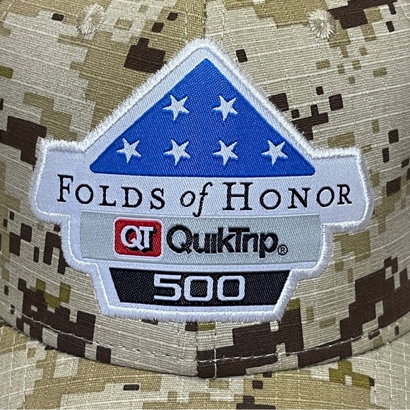 2017 Folds of Honor QuikTrip 500 NASCAR Camo Camouflage Hat SnapBack Atlanta - Picture 8 of 8